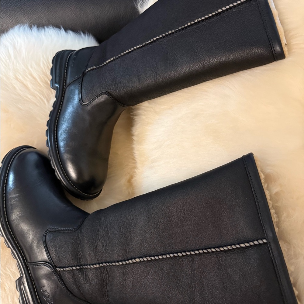 Ugg Shearling Lined Leather Boots - image 7